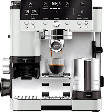 Ninja Luxe Café Premier Plus-Serie Espressomaschine mit Cold Brew Funktion, Weiß, Edelstahl - Bild 1