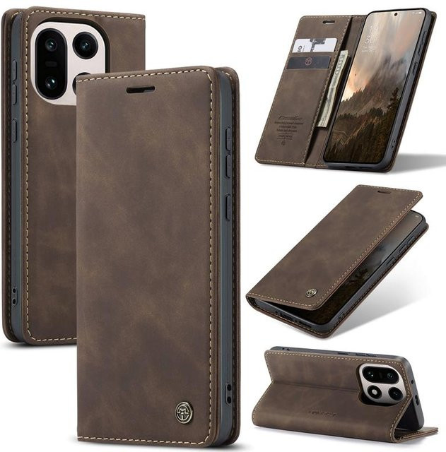 CaseMe Magnetische Retro-Leder-Flip-Brieftasche mit Ständer und Kartenfach für OnePlus 15 - Bild 1