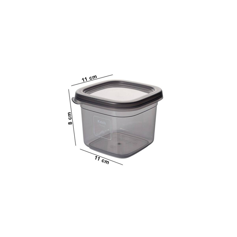 HermiaConcept Vorratsdosenset 12-teilig in Anthrazit mit Snap-Lid, B/H/T: 10 x 9,5 x 10 cm - Bild 1
