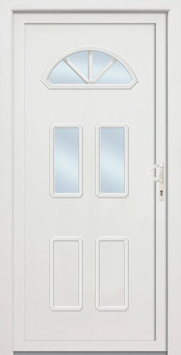 Meeth Kunststoff-Haustür Signum PVC in Weiß mit Glaseinsatz, nach innen öffnend, modern - Bild 1