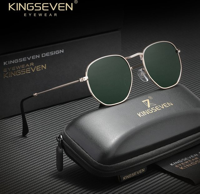 KINGSEVEN Sonnenbrille, Vollrand, Square, Metall, Unisex - Bild 1