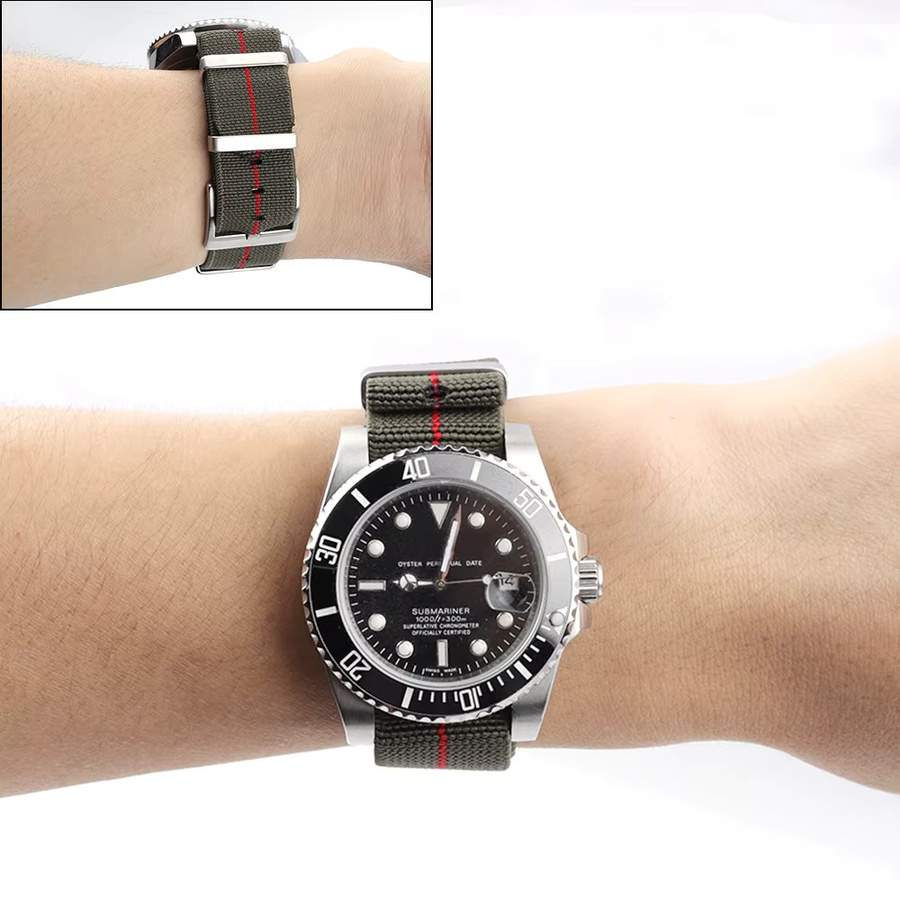 onthelevel Uhrenarmband Nylon, Textil/NATO, Herren, Schwarz - Bild 5
