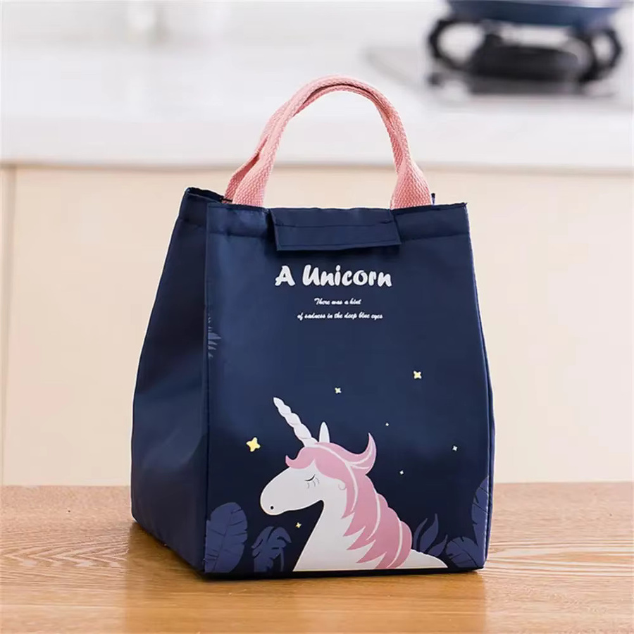 Isolierte Lunch Bag mit Cartoon-Design als thermische Brotdose und Kühltasche in Pink - Bild 3