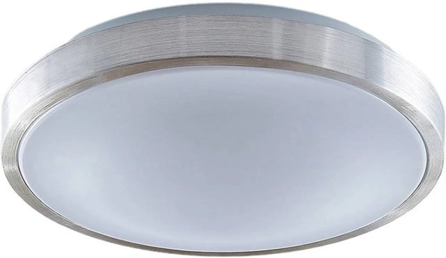 Lindby LED Deckenleuchte Emelie Modern aus Aluminium in Alu-Grau, rund, 1-flammig - Bild 1