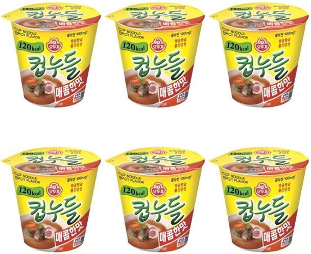 Ottogi Cup Nudel Würzig-Geschmack 6 x 37 g - Bild 1