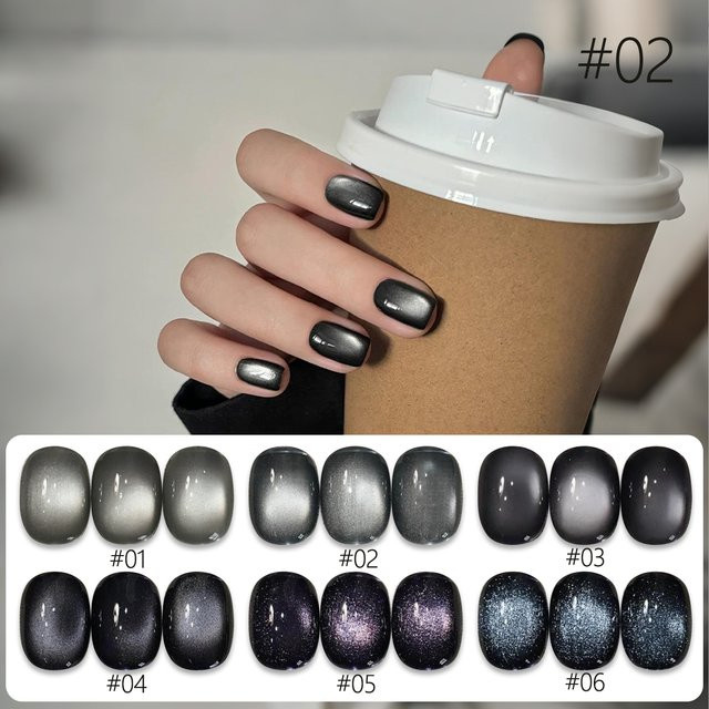 MIANEL Gel-Nagellack, Schwarz, Schimmernd, 10 ml - Bild 1
