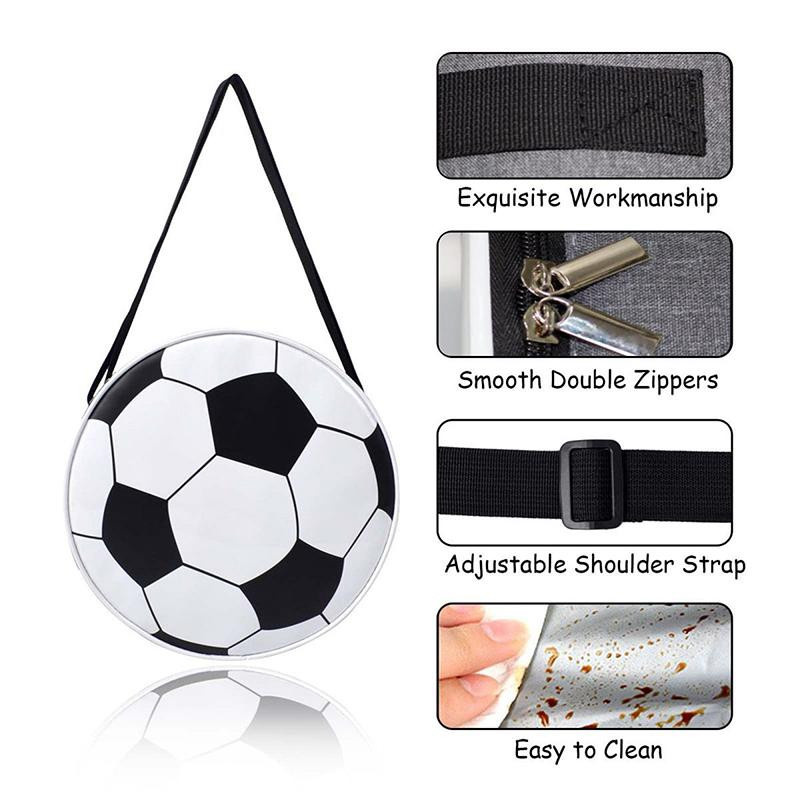 Super Six Multifunktionale Fußball-Isoliertasche als Kühltasche und Lunchtasche aus wasserabweisendem Oxford-Stoff - Bild 3