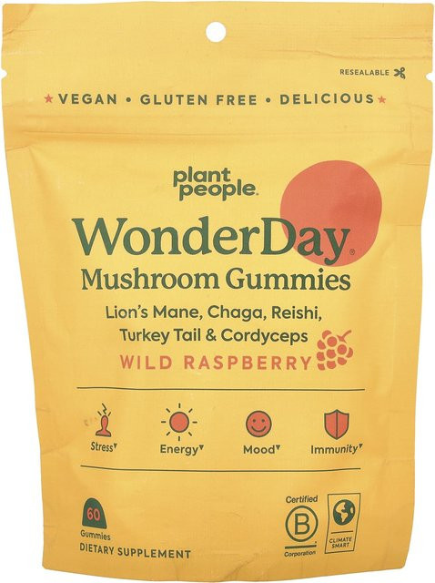 Plant People Wonderday® Pilzgummis Waldhimbeere vegan 60 Stück - Bild 1