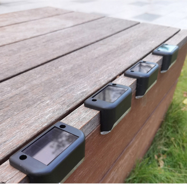 OKAL RED EAST LED Solar Treppenlicht wasserdicht für Garten Terrasse und Hof in Schwarz mit warmweißem Licht - Bild 1