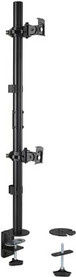 Kensington Doppelarm-Befestigungskit für 2 LCD- oder Plasma-Monitore in Schwarz mit Tischmontage und vertikaler Stapelung für Bildschirmgrößen von 33 bis 81,3 cm - Bild 1