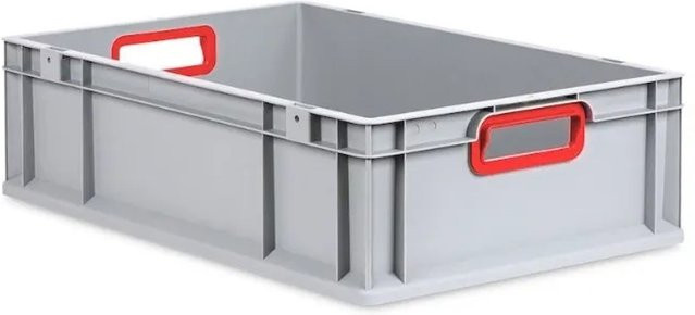 PROREGAL Eurobox Nextgen Color Transportbox mit Griffen, Rot, H x B x T: 17 x 40 x 60 cm, 34 Liter - Bild 1