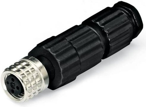 WAGO 756-9112/030-000 Sensor-Aktor-Steckverbinder M8 Buchse gerade unkonfektioniert Schwarz 5-polig - Bild 1