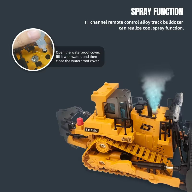 CONUSEA Bulldozer, RC Lkw, Metall, Gelb - Bild 3