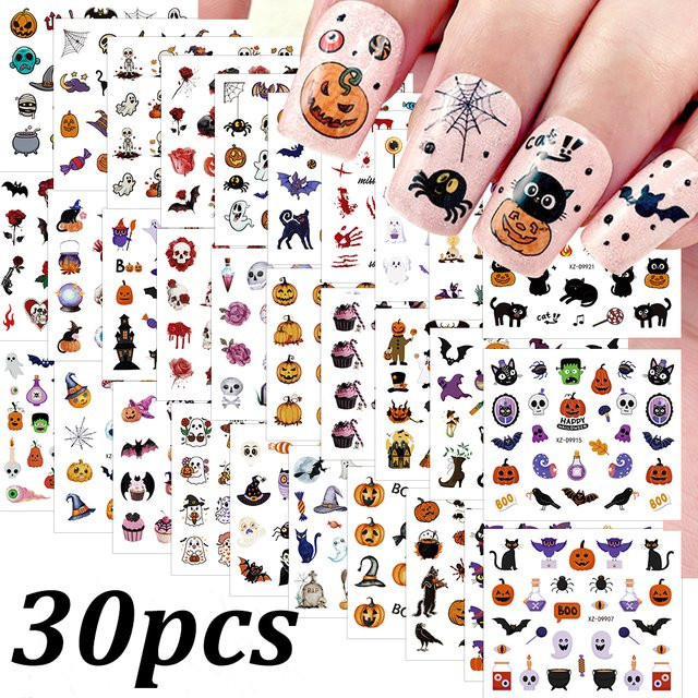 MAFANAILS Nagelaufkleber Halloween, 30 Stück, Unisex - Bild 1