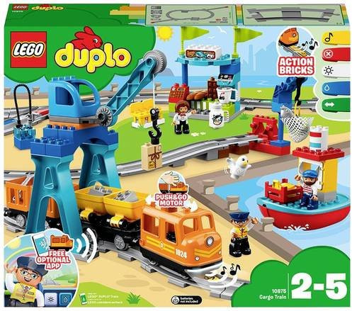 LEGO DUPLO Güterzug Eisenbahn Set 10875 Mehrfarbig - Bild 1