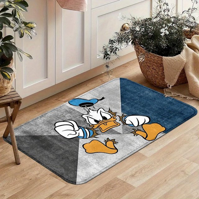 MINISO Disney Donald Duck Willkommen Fußmatte mit Cartoon Design, B/B: 80 x 50 cm, Mehrfarbig - Bild 1