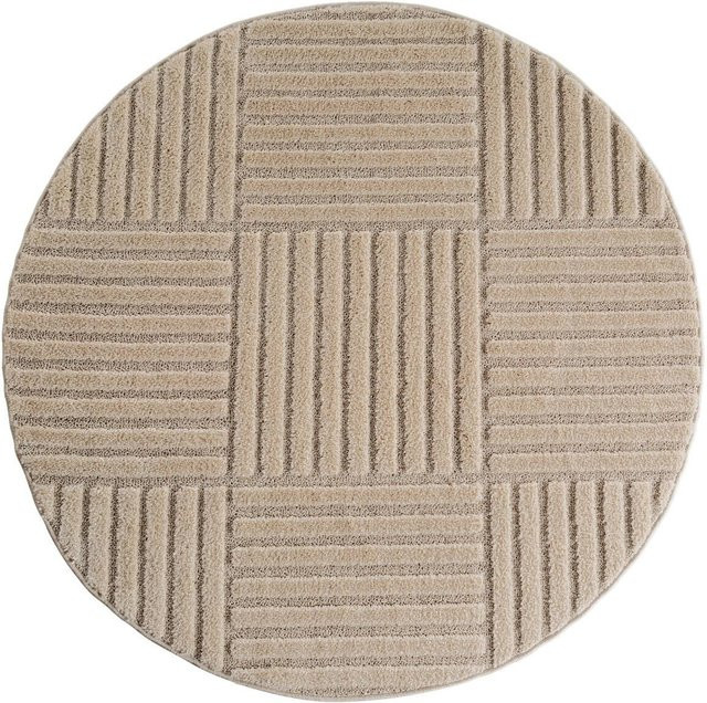 Ayyildiz Kurzflorteppich Art 1123 Beige Rund Ø 200 cm - Bild 1