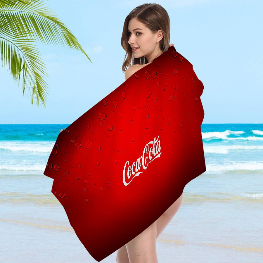 C-Cocas C-Colas Mikrofaser Strandtuch mit Grafikprint, weiß, B: 40 cm, H: 60 cm - Bild 6