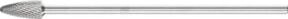 PFERD Hartmetall Frässtift Rundbogen RBF universal mittel kreuzverzahnt, Durchmesser: 12 mm, Länge: 25 mm, Schaft-Durchmesser: 6 mm, Schaft-Länge: 150 mm, Farbe: Silber - Bild 1