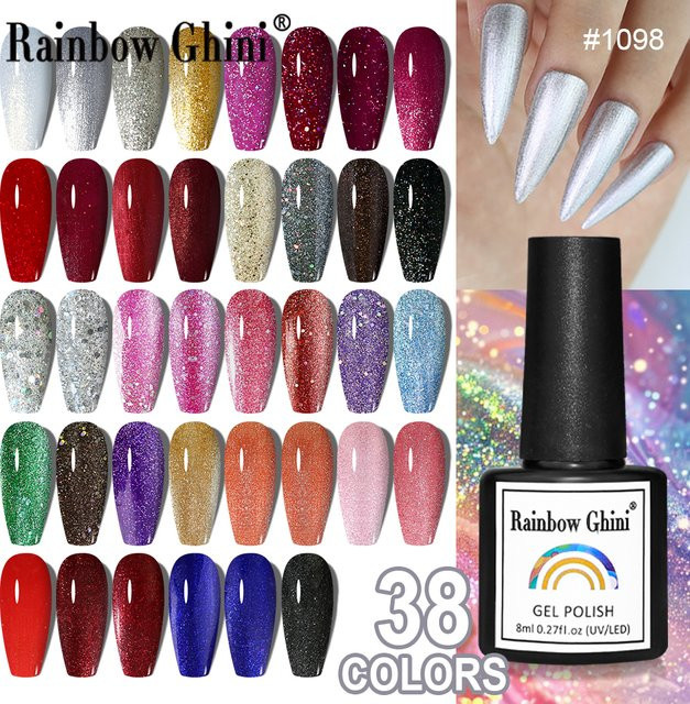 Rainbow Ghini UV-Gel-Nagellack, Glänzend, 8 ml - Bild 1