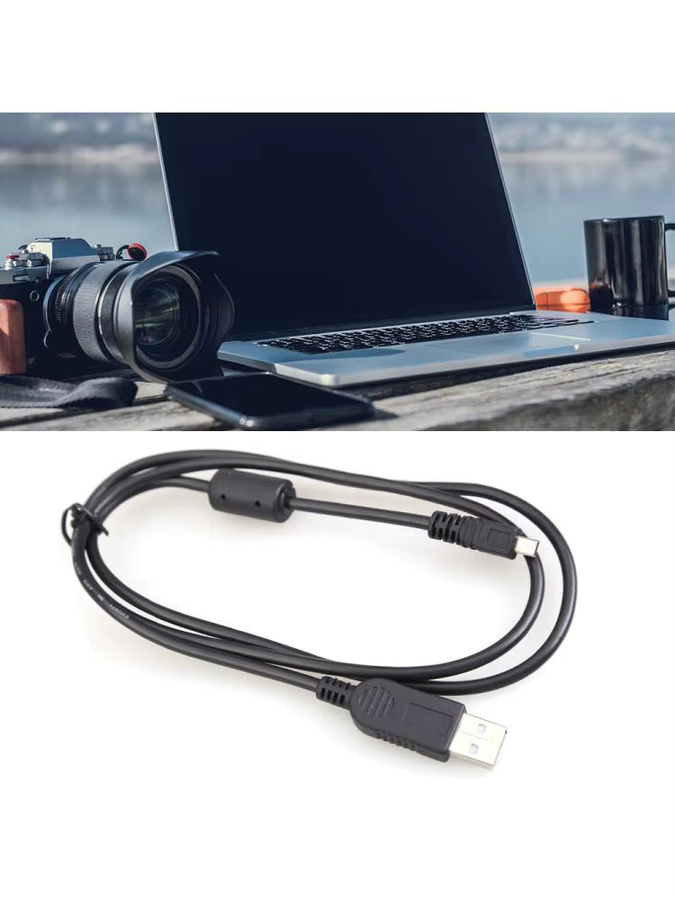 APWIKOGER USB-Datenkabel 8-polig auf USB-A, 1 m, Schwarz, für Nikon Olympus Pentax Sony Panasonic Sanyo - Bild 6
