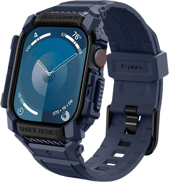 Spigen Hülle für Apple Watch Series 10 / 11, Silikon, Marineblau - Bild 1