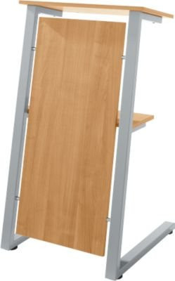 Schäfer Shop Select Stehpult höhenverstellbar aus Stahlrohr und Spanplatte in Buche, B: 59,0 cm, T: 62,0 cm, H: 112,0 cm bis 106,0 cm - Bild 1