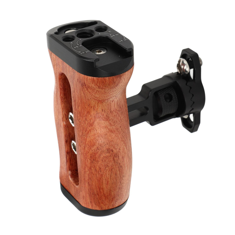 Ulanzi Holz Kamera Cage Griff Links und Rechts in Braun mit 1/4 Zoll Schraubloch - Bild 2