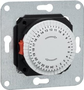 Schneider Electric UP-Tageszeitschaltuhr 177100 mechanisch schwarz bündig montiert - Bild 1