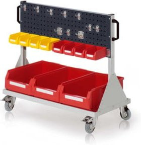 Kappes RasterMobil Gr. 2 Rollbarer Rollcontainer mit 2 Lochplatten und Ausstattung in Grau/Mehrfarbig, Höhe: 89 cm - Bild 1