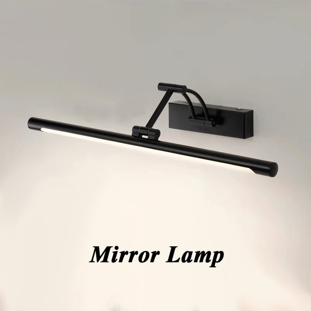 Homocean Moderne LED Wandleuchte für Badezimmer und Schminktisch aus Metall und Acryl in Schwarz oder Weiß - Bild 1