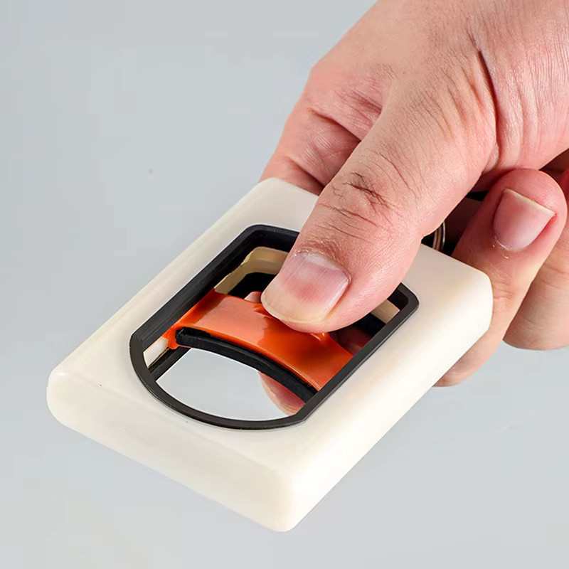 Quadratischer Kabelbinder-Organizer aus Kunststoff in Weiß, tragbarer Aufbewahrungsbehälter für Kabelbinder - Bild 3