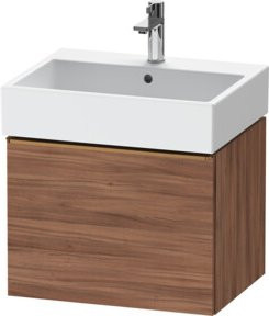 Duravit Waschtischunterschrank D-Neo, wandhängend, Farbe Weiß/Braun, 1 Auszug, B/T/H: 58,4 x 44,2 x 44,0 cm - Bild 1