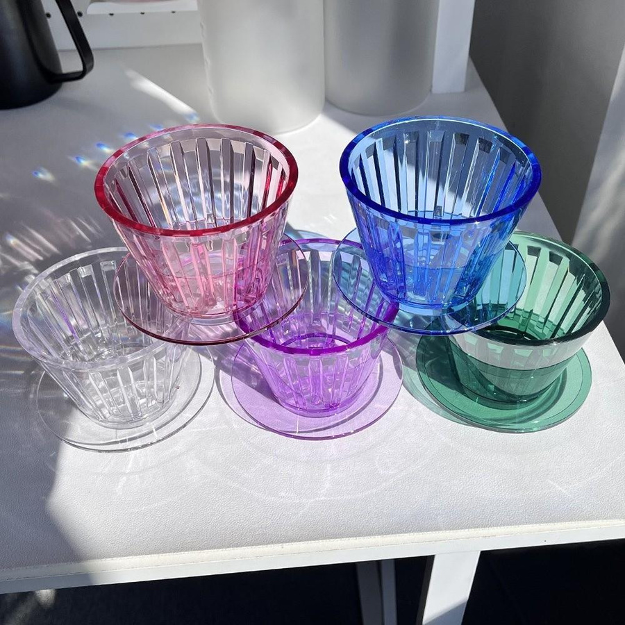 Yunran Hitzebeständiger Kaffee-Dripper Blau Wiederverwendbarer Pour-Over-Filterkorb für die Kaffeezubereitung - Bild 2