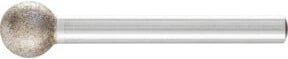 PFERD CBN-Schleifstift Kugel B126 in Silber, Kugel-Ø 12,0 mm, Schaft-Ø 6 mm, Körnung mittel zum Gravieren und Entgraten - Bild 1
