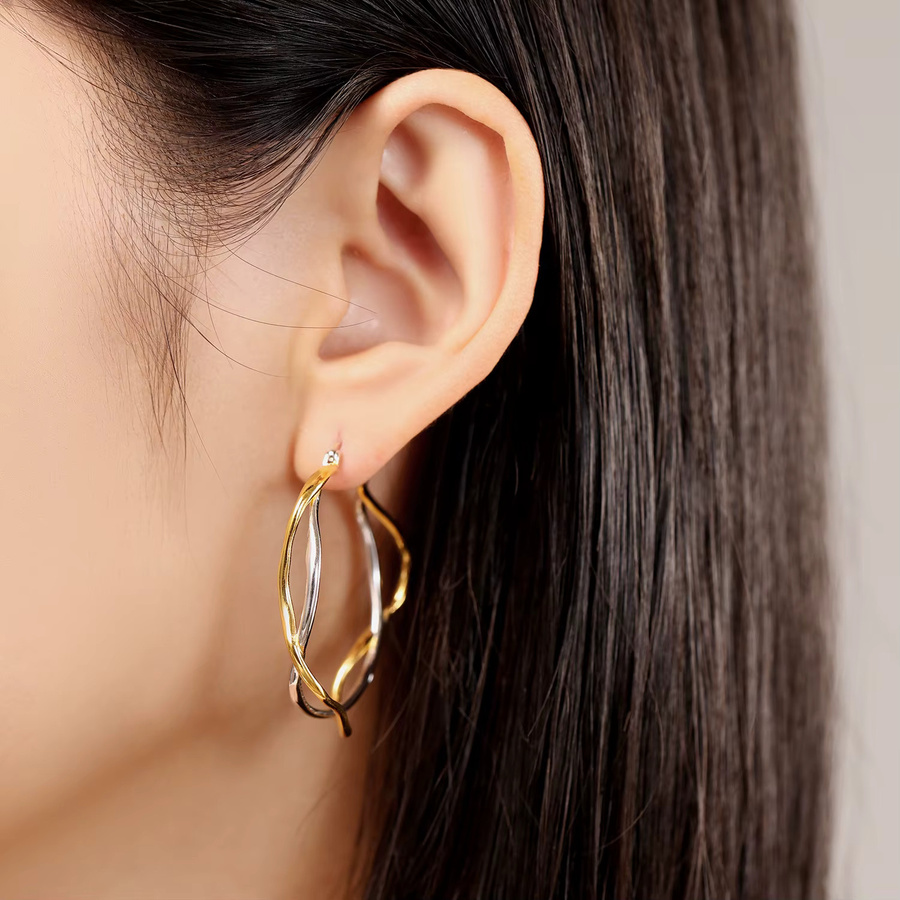 Orstarry Ohrringe, 925 Silber, 18 Karat vergoldet, Damen - Bild 2