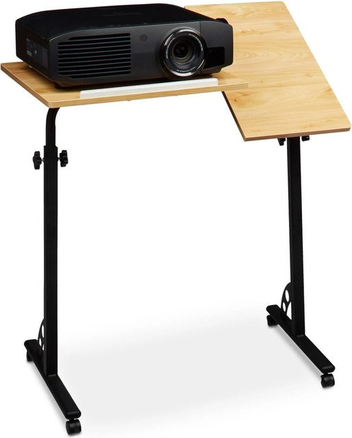 Relaxdays Laptoptisch Gelb aus MDF mit höhenverstellbarer und neigbarer Platte, B/T/H: 80 x 50 x 75 cm - Bild 1