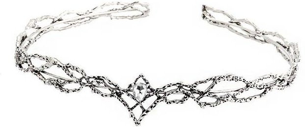 Wucifang Jewelry Tiara Krone, Silber, 14 cm, Unisex - Bild 1