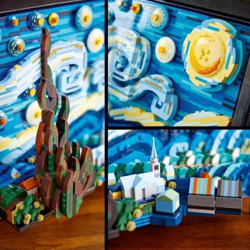 LEGO Ideas 21333 Vincent Van Gogh Sternennacht Set in Blau - Bild 3
