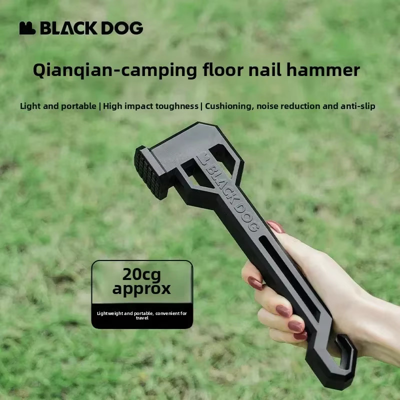 BLACKDOG Multifunktionaler Campinghammer für Zelte und Erdnägel in Schwarz - Bild 2