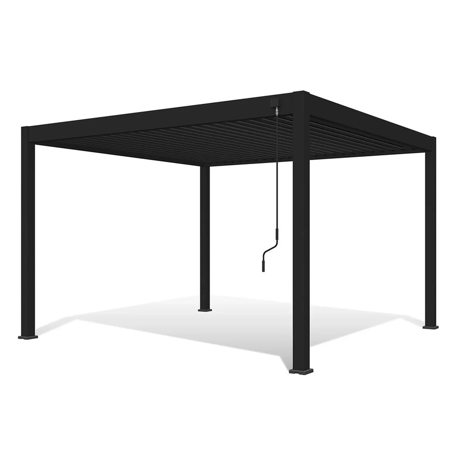 Weide Deluxe Aluminium Pavillon mit Lamellendach in Anthrazit, freistehend, B/T: 360 x 400 cm - Bild 2