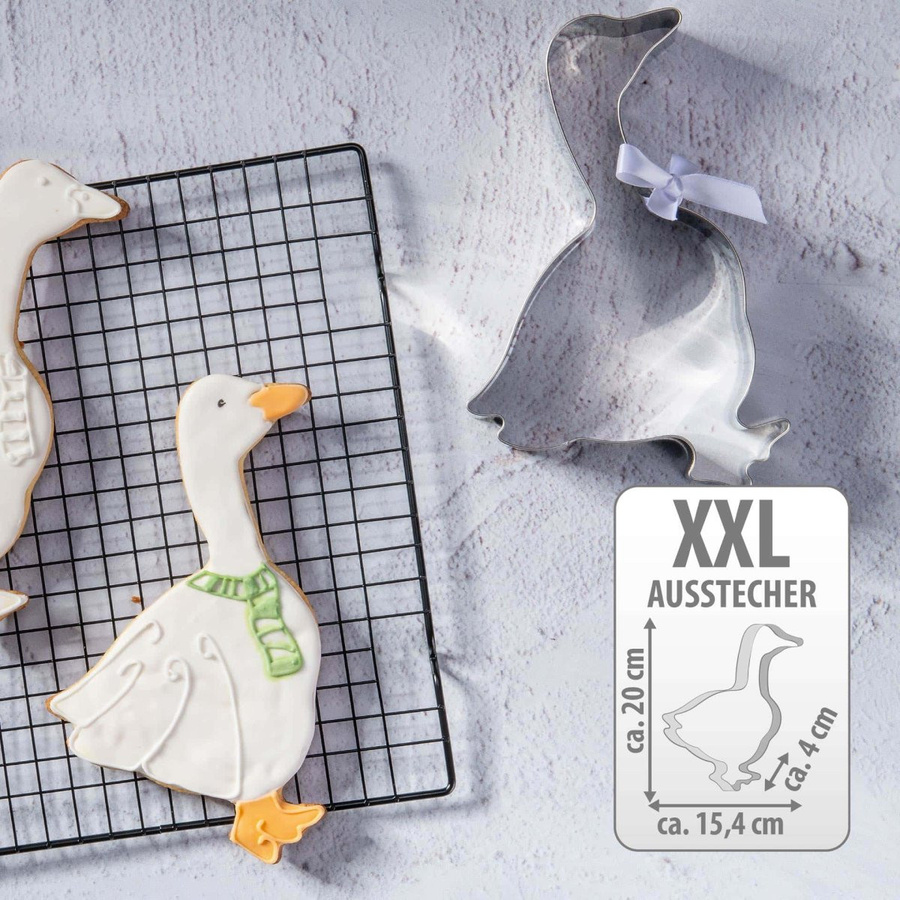 Dr. Oetker Ausstecher XXL Gans aus Edelstahl, Breite: 20 cm, Höhe: 15,5 cm - Bild 2