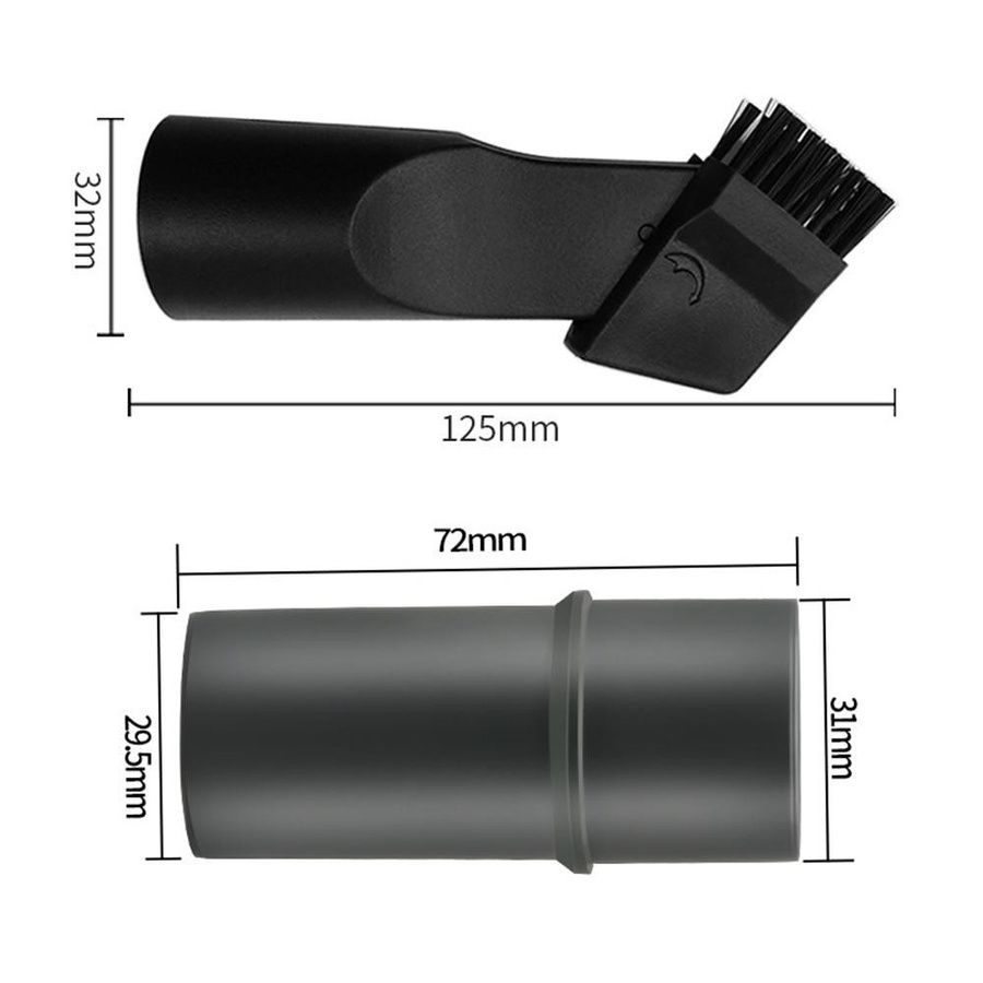 Dyson 6-teiliges Bürstenkopf-Set mit Pferdehaarbürste für Haushaltsstaubsauger, Schwarz - Bild 5