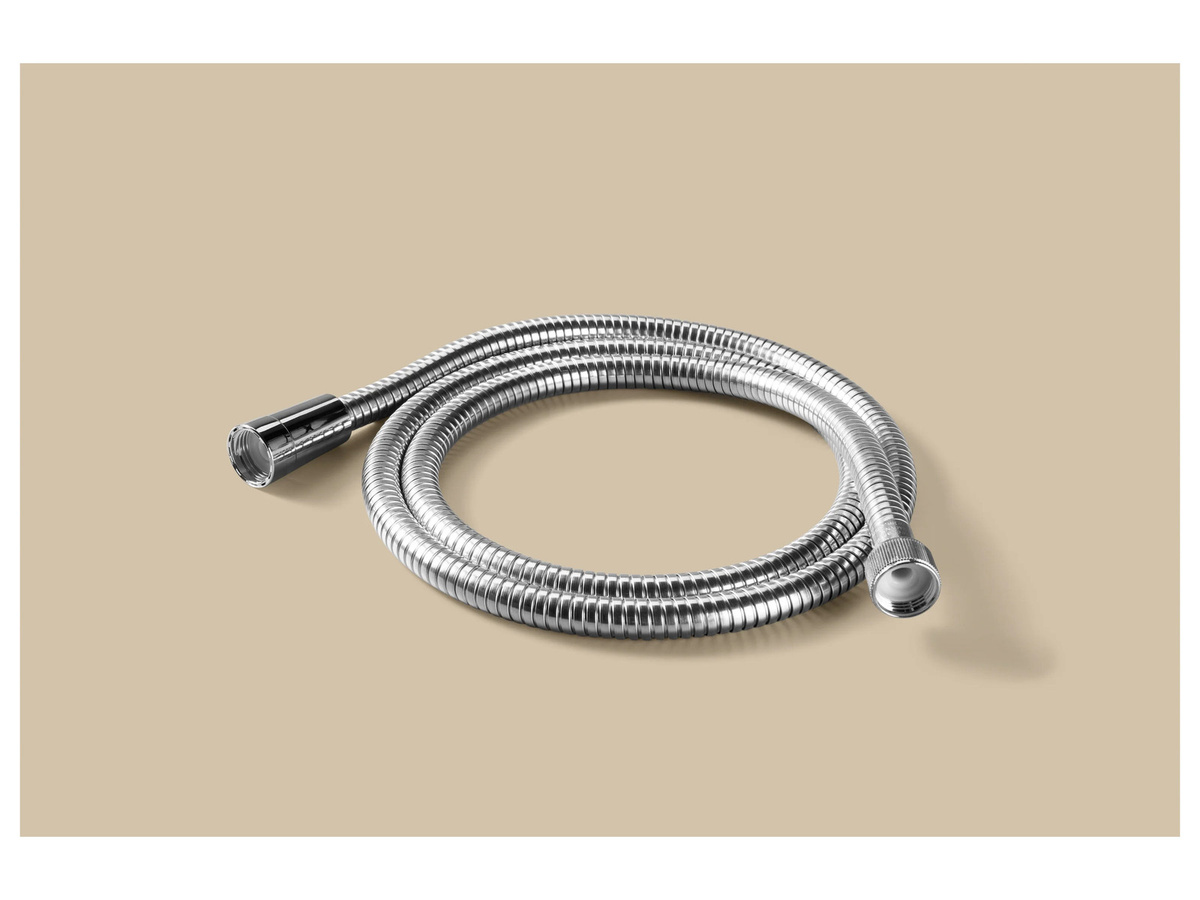LIVARNO Stretch-Brauseschlauch aus Edelstahl in Silber mit Anti-Twist-Funktion und 1/2 Zoll Anschluss - Bild 2