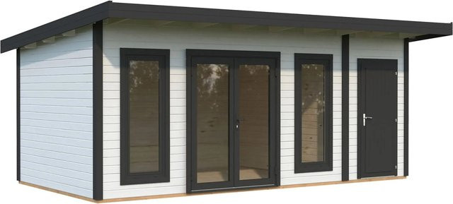 Palmako Gartenhaus Aurelia aus Holz mit Pultdach in Weiß, B: 586 cm, T: 300 cm, H: 264 cm - Bild 1