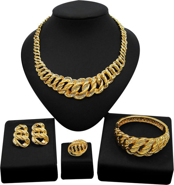yulaili Schmuck Set, Halskette, 18 Karat vergoldet, Damen - Bild 1