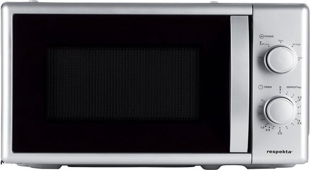 Respekta Unterbau- und Stand-Mikrowelle MW 700 in Silber, B: 45,2 cm, H: 30,6 cm - Bild 1