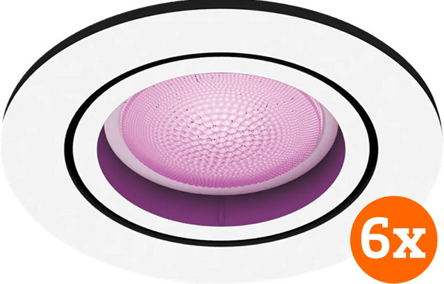 Philips Hue Centura Einbaustrahler White & Color, rund, Weiß, 6er-Pack - Bild 1