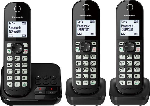 Panasonic KX-TGC463GB Schnurloses Telefon mit Anrufbeantworter in Schwarz - Bild 1