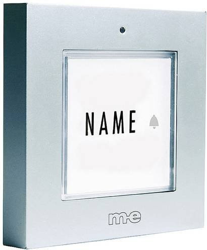 M-e modern-electronics 41272 Funkklingel mit Sender und Namensschild in Silber - Bild 1